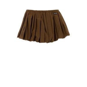 Miu Miu Women Embroidered Cotton Mini Skirt